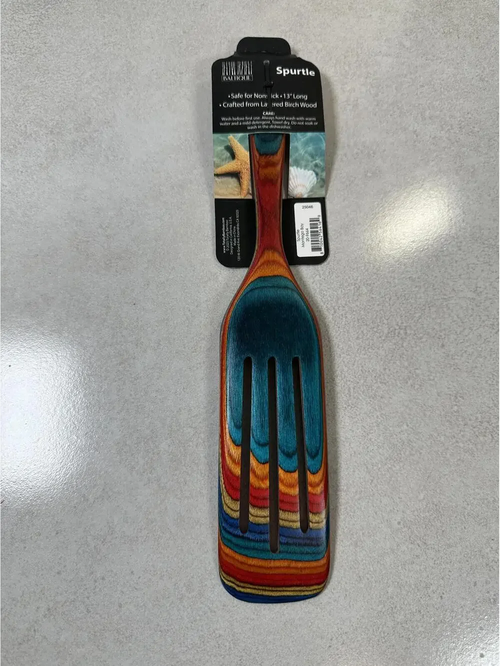 Baltique Montego Bay Spurtle Layered Birch Wood Kitchen Utensil NWT